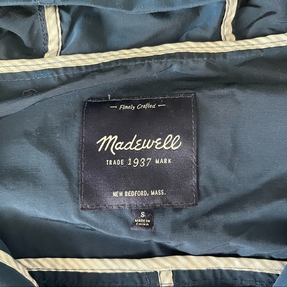 Madewell Hooded Fielder Anorak Jacket Coat in Navy Size Small - Picture 9 of 16